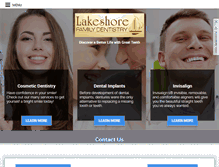 Tablet Screenshot of lakeshorefamilydentist.com